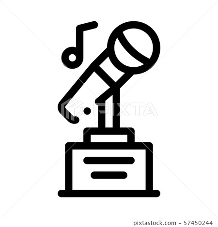 Microphone Equipment For Singing Songs Vector Icon 57450244