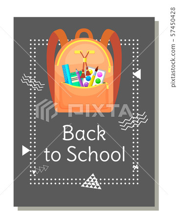 Colored School Backpack Back to School Colored School Backpack Back to School 57450428