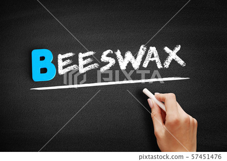 Beeswax text on blackboard Beeswax text on blackboard 57451476