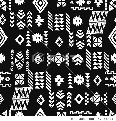 Seamless Ethnic Pattern Tribal Vector Abstract Stock Illustration 57453843 Pixta