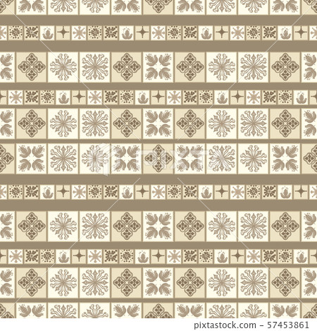 Vector ceramic tile pattern, abstract mosaic, seamless ornament 57453861