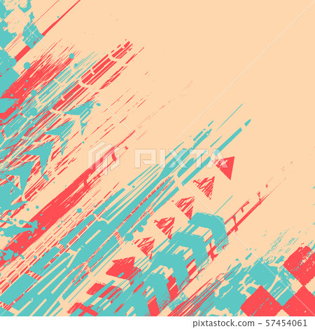 Grunge three color tire corner 57454061