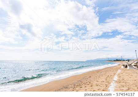北海道的夏天海,Kikouchi,Misogi海灘風景 北海道的夏天海,Kikouchi,Misogi海灘風景 57454137
