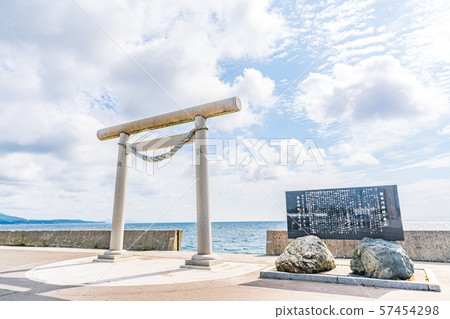 Hokkaido's summer sea, Kikouchi, Misogi beach scenery 57454298