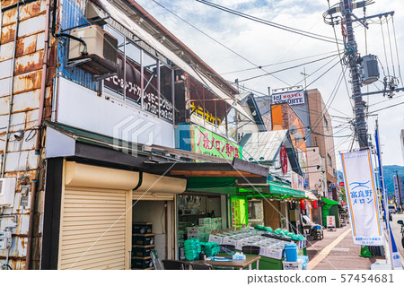 在北海道函館的早市周圍的風景 在北海道函館的早市周圍的風景 57454681