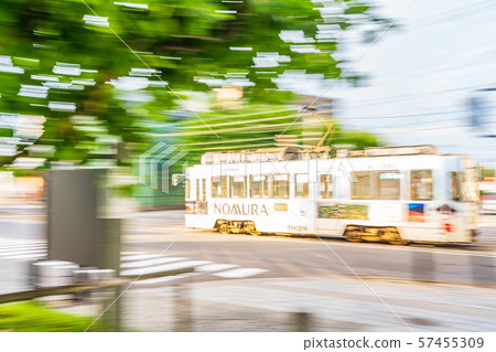 Hakodate tram scene in Hakodate, Hokkaido 57455309