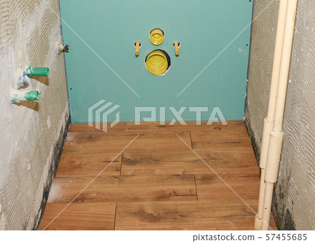 Renovation works in a toilet Renovation works in a toilet 57455685