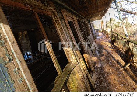 Damaged boathouse at the swamps 57455787