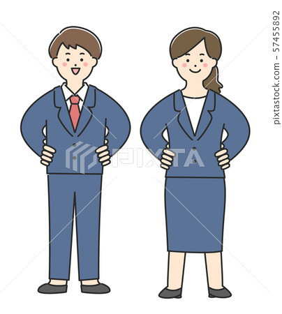 Men and women in suit Men and women in suit 57455892