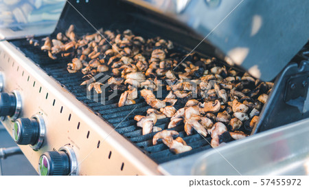 Sliced pickled mushrooms, grilled, picnic with 57455972
