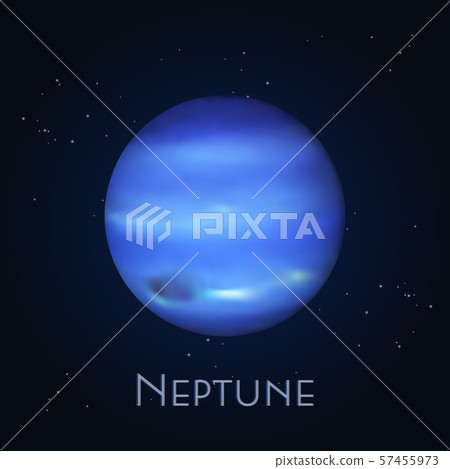 Isolated Neptune. Farthest planet in solar system 57455973