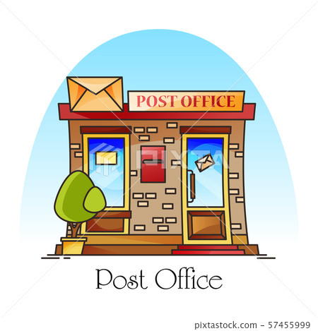 Post office building exterior view, mail delivery 57455999