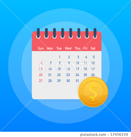 Financial calendar, annual payment day, monthly Financial calendar, annual payment day, monthly 57456339