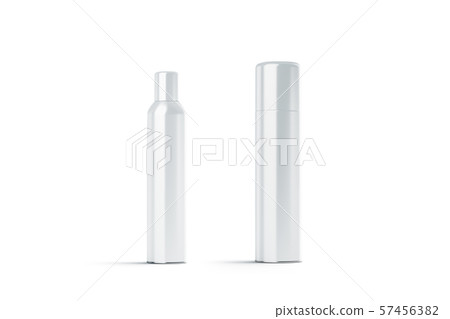 Blank white steel closed hairspray bottle mockup Blank white steel closed hairspray bottle mockup 57456382