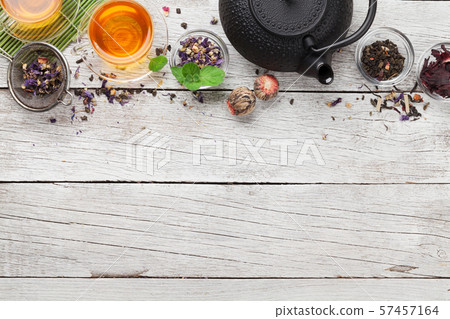Different herbal and fruit teas 57457164