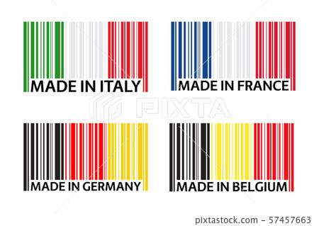 Set of four bar code symbols Made in Italy 57457663