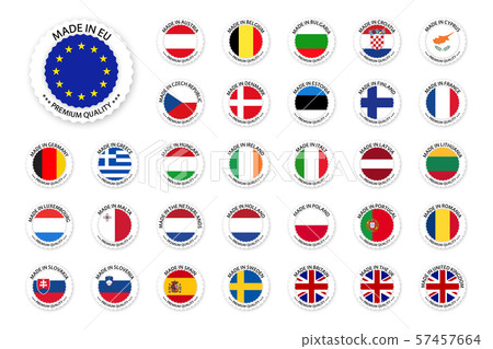 Set of modern vector Made in labels Set of modern vector Made in labels 57457664