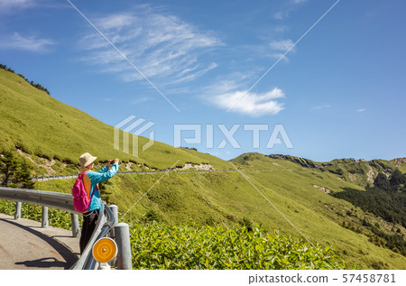 Asian climbing woman take pictures Asian climbing woman take pictures 57458781