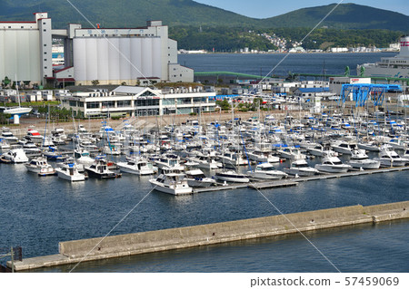 Photographing the scenery of Otaru Port Marina in Otaru, Hokkaido 57459069