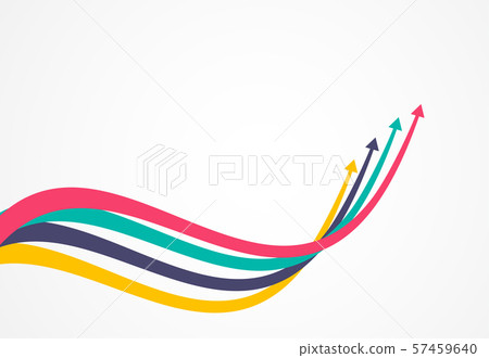 Financial growth arrows with colorful 57459640