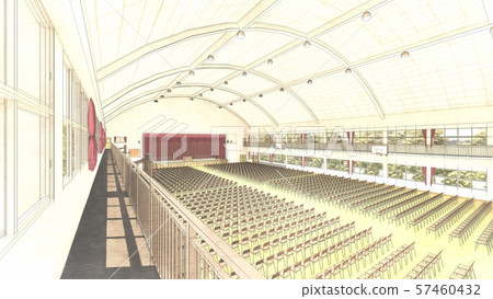 Gymnasium School Meeting Illustration 1-7 57460432