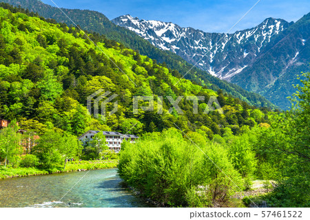 《Nagano Prefecture》Fresh green Kamikochi, Takezawa and Azusa River 57461522
