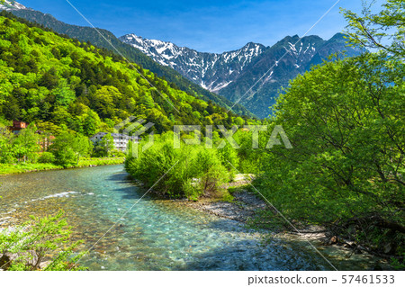 《Nagano Prefecture》Fresh green Kamikochi, Takezawa and Azusa River 57461533
