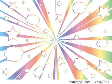 Concentrated line Star blowout Rainbow color 57461654