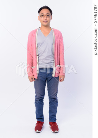 Full body shot of Japanese man with eyeglasses Full body shot of Japanese man with eyeglasses 57461797