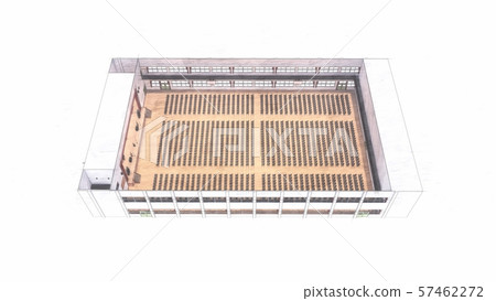 Gymnasium Concert with Chairs, Curtain Release Illustration 8-11 57462272