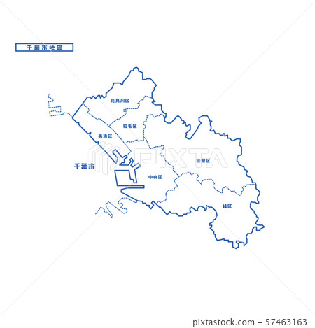 Chiba City Map Simple White Map City 57463163