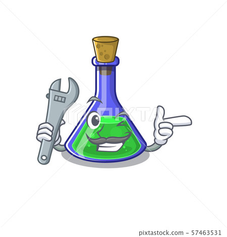 MechanicMechanic magic potion on the cartoon table MechanicMechanic magic potion on the cartoon table 57463531