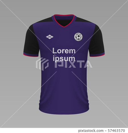 Realistic soccer shirt. Vector illustration Realistic soccer shirt. Vector illustration 57463570