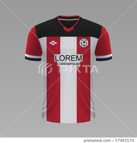 Realistic soccer shirt. Vector illustration 57463579
