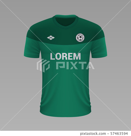 Realistic soccer shirt. Vector illustration Realistic soccer shirt. Vector illustration 57463594