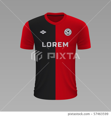 Realistic soccer shirt. Vector illustration Realistic soccer shirt. Vector illustration 57463599