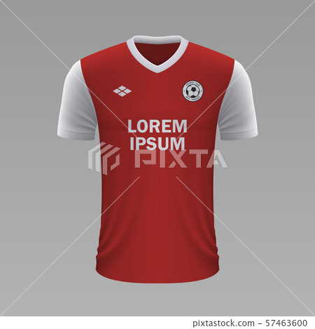Realistic soccer shirt. Vector illustration Realistic soccer shirt. Vector illustration 57463600