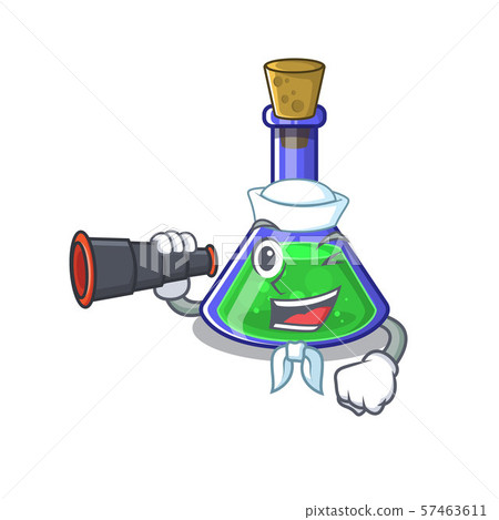 Sailor with binocular magic potion cartoon shaped in character Sailor with binocular magic potion cartoon shaped in character 57463611