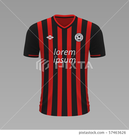 Realistic soccer shirt. Vector illustration Realistic soccer shirt. Vector illustration 57463626