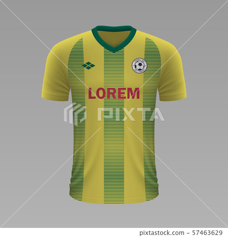 Realistic soccer shirt. Vector illustration Realistic soccer shirt. Vector illustration 57463629