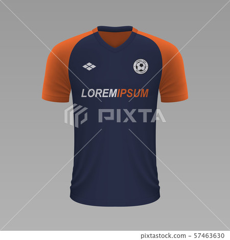 Realistic soccer shirt. Vector illustration Realistic soccer shirt. Vector illustration 57463630