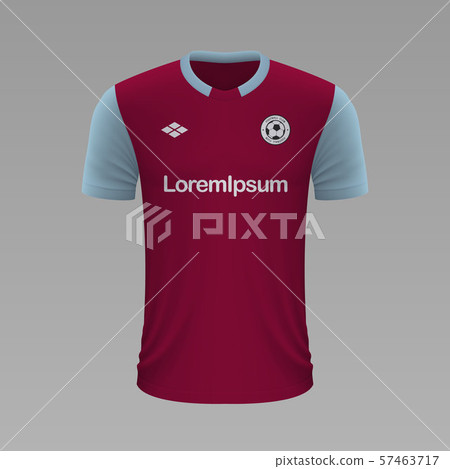 Realistic soccer shirt. Vector illustration Realistic soccer shirt. Vector illustration 57463717