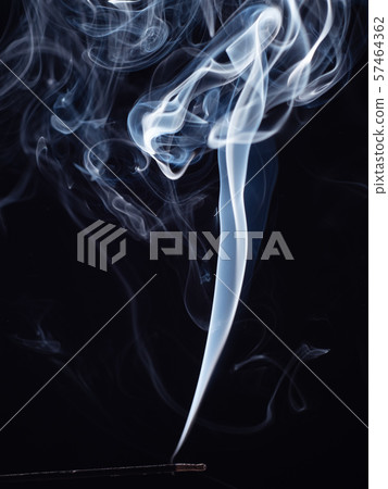 Incense stick smouldering with white aromatic 57464362