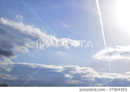 Sky, streaky clouds and sun 57464363