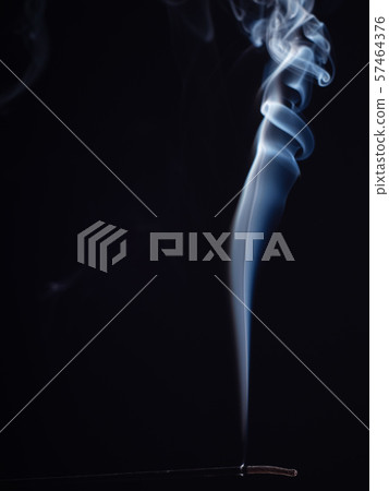 Pattern of white smoke isolated on black 57464376