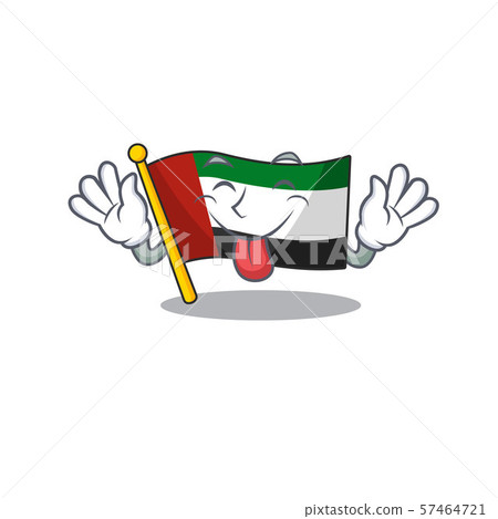 Tongue out flag united arab emirates in character Tongue out flag united arab emirates in character 57464721