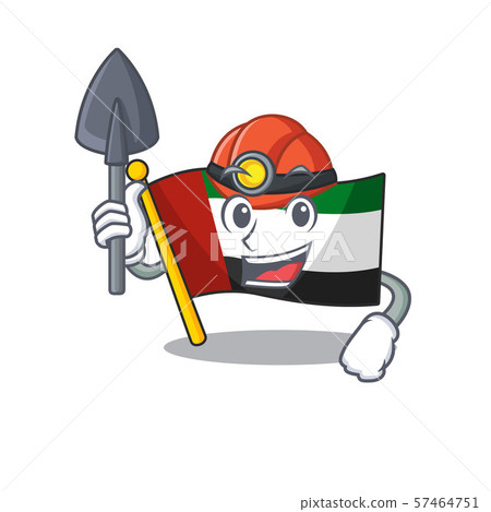 Miner flag united arab emirates on mascot Miner flag united arab emirates on mascot 57464751