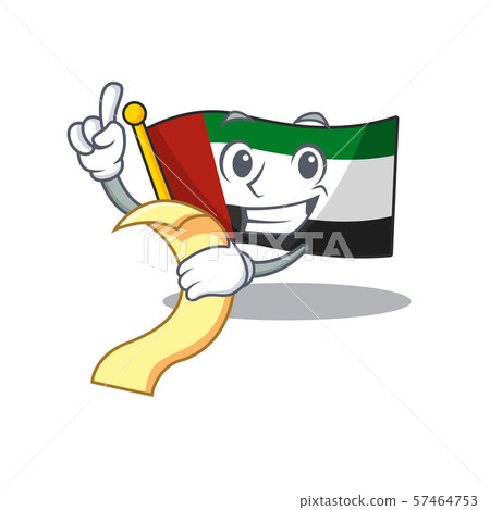 With menu flag united arab emirates on mascot With menu flag united arab emirates on mascot 57464753
