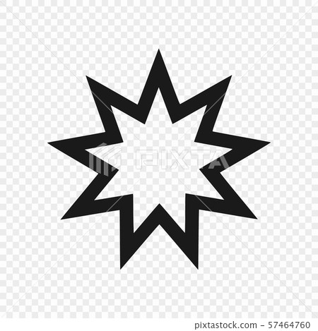 symbol of Bahai Faith isolated 57464760