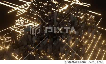 Modern city traffic road at night Modern city traffic road at night 57464768